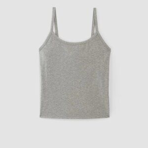 Everlane The Supima® Form Spaghetti Strap Cami | M / Mid Heather Grey